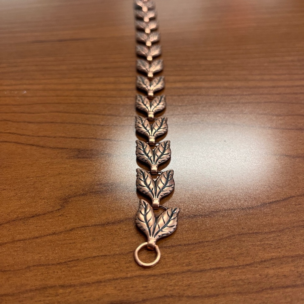 Copper Leaf Design Bracelet